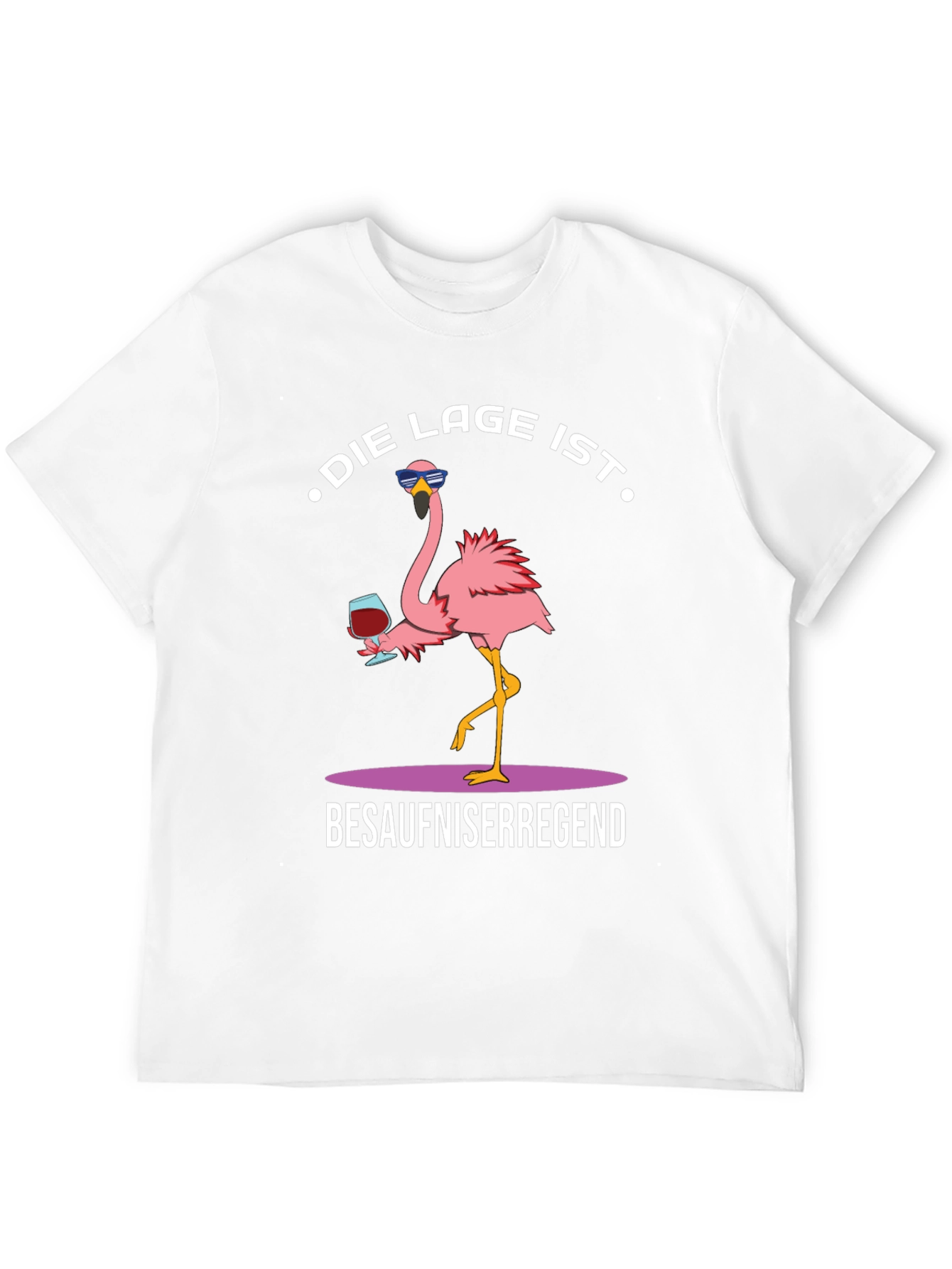 Humorous Flamingo Graphic T-Shirt