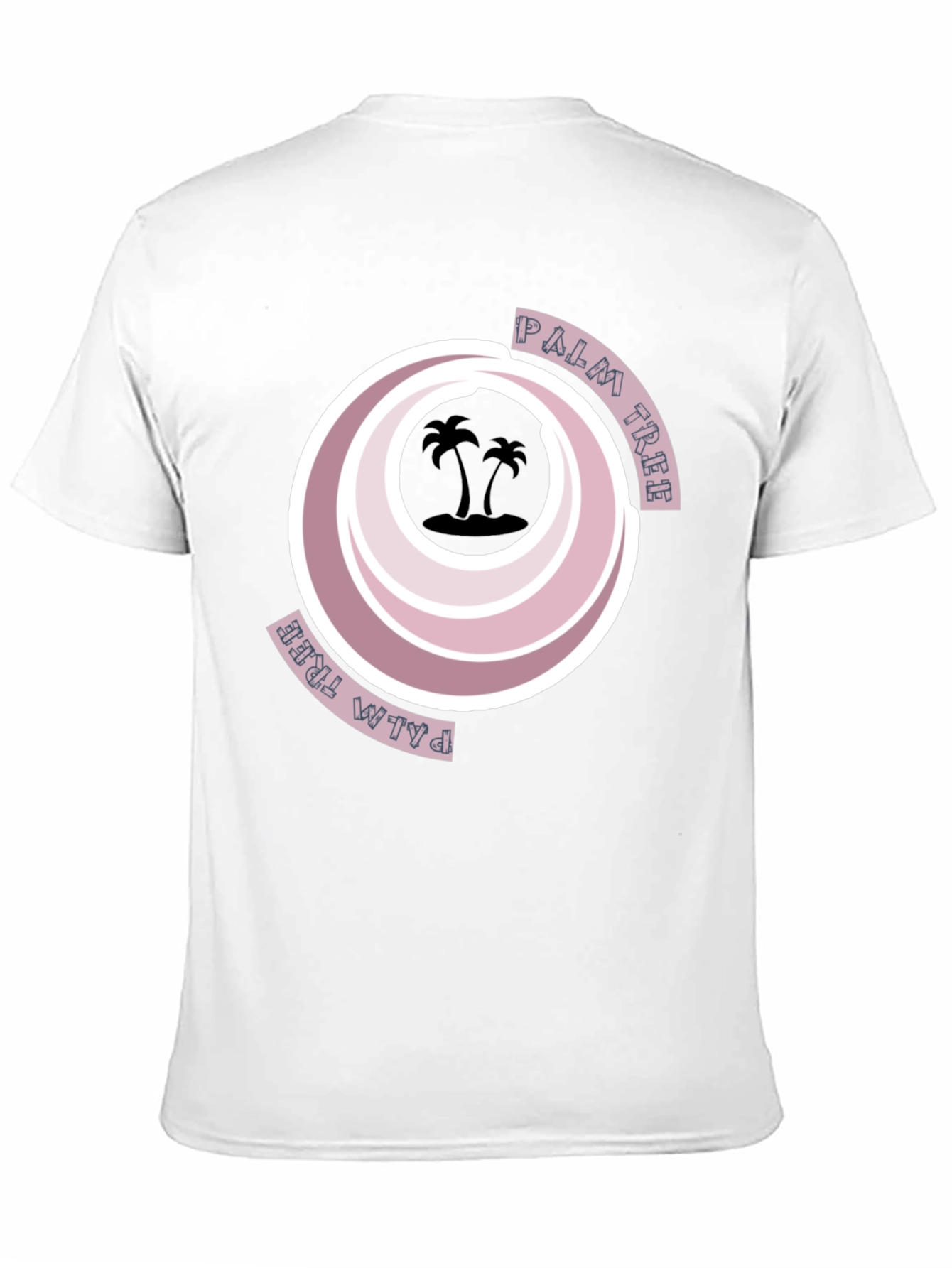 Retro Palm Tree Graphic Tee - Black