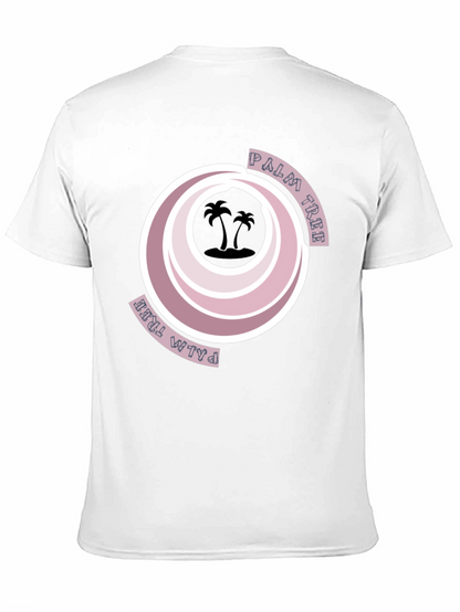 Retro Palm Tree Graphic Tee - Black