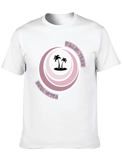 Retro Palm Tree Graphic Tee - Black