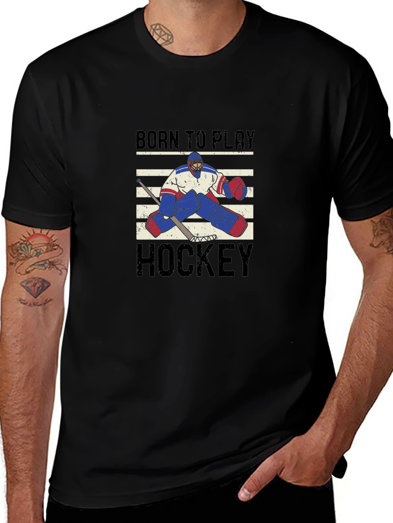 Born to Play Hockey Graphic T-Shirt