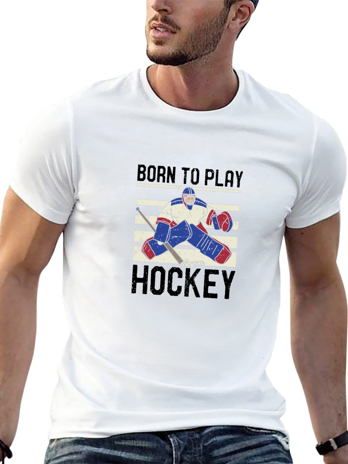 Born to Play Hockey Graphic T-Shirt