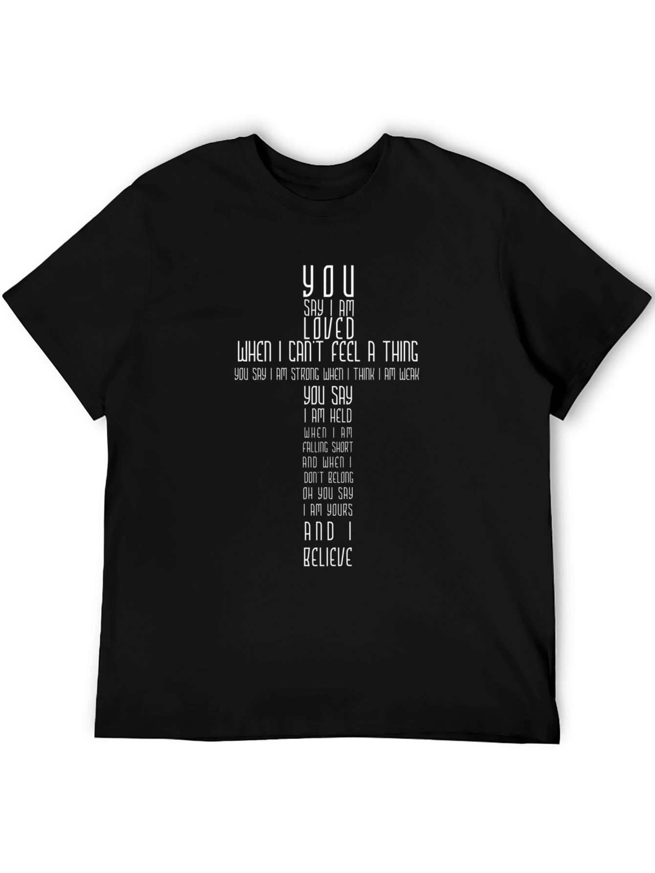 Christian Cross T-Shirt - You Say Lyrics