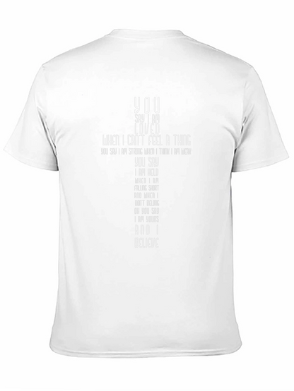 Christian Cross T-Shirt - You Say Lyrics