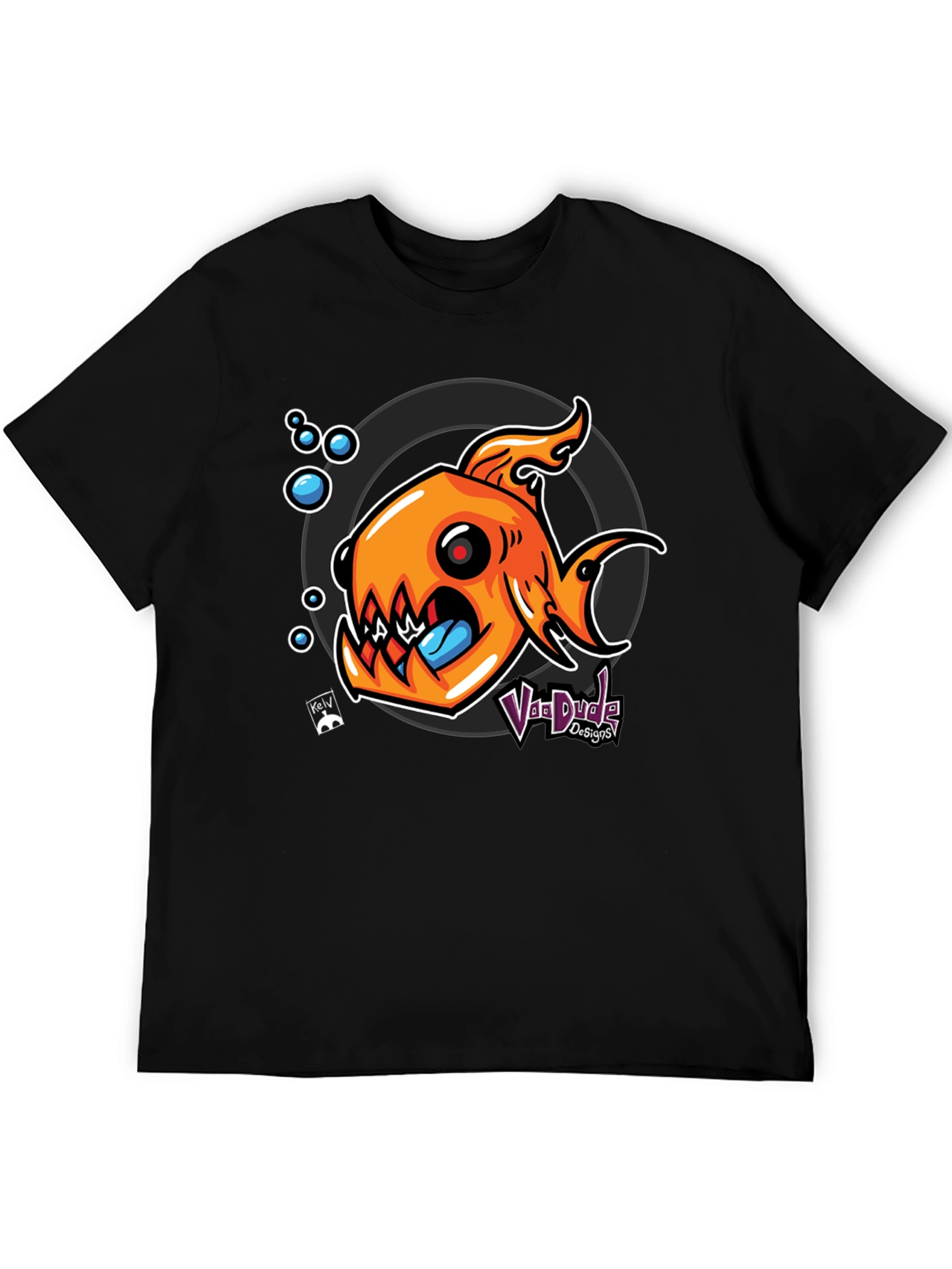 Fish Graphic Black T-Shirt - Unique Design