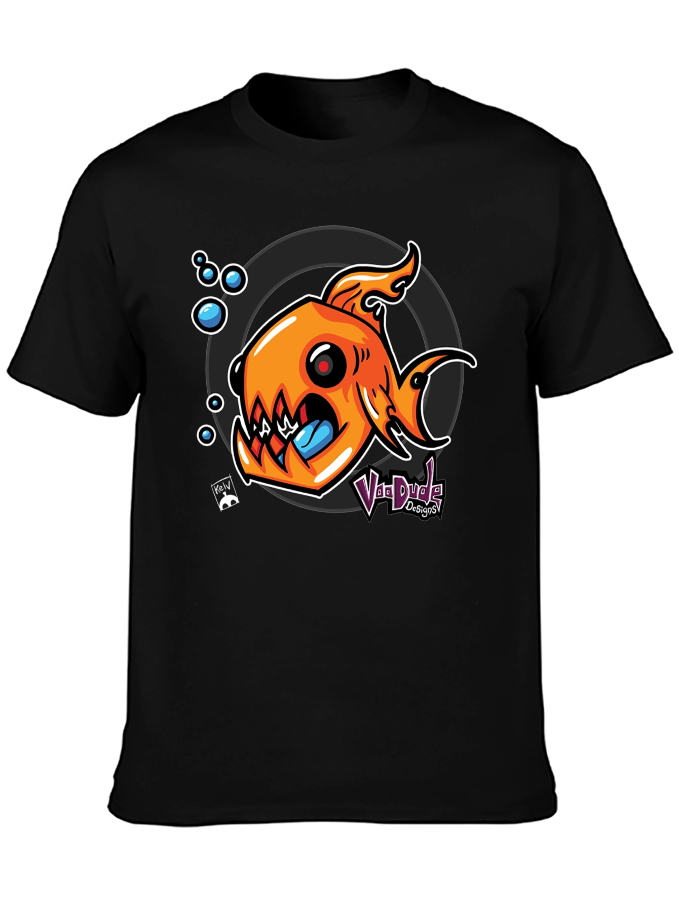 Fish Graphic Black T-Shirt - Unique Design