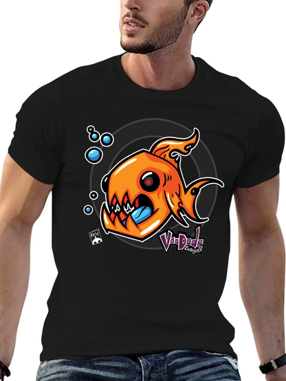 Fish Graphic Black T-Shirt - Unique Design