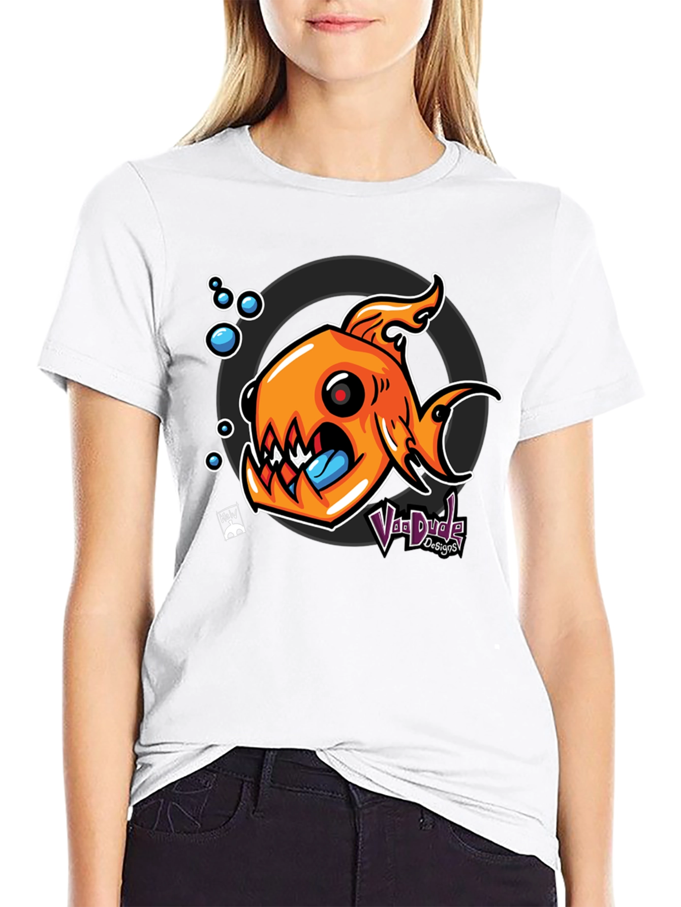 Fish Graphic Black T-Shirt - Unique Design