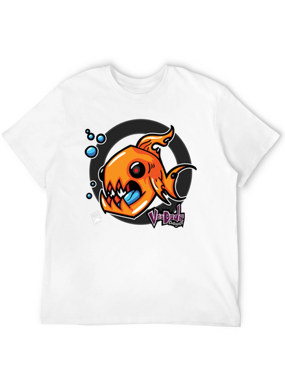 Fish Graphic Black T-Shirt - Unique Design