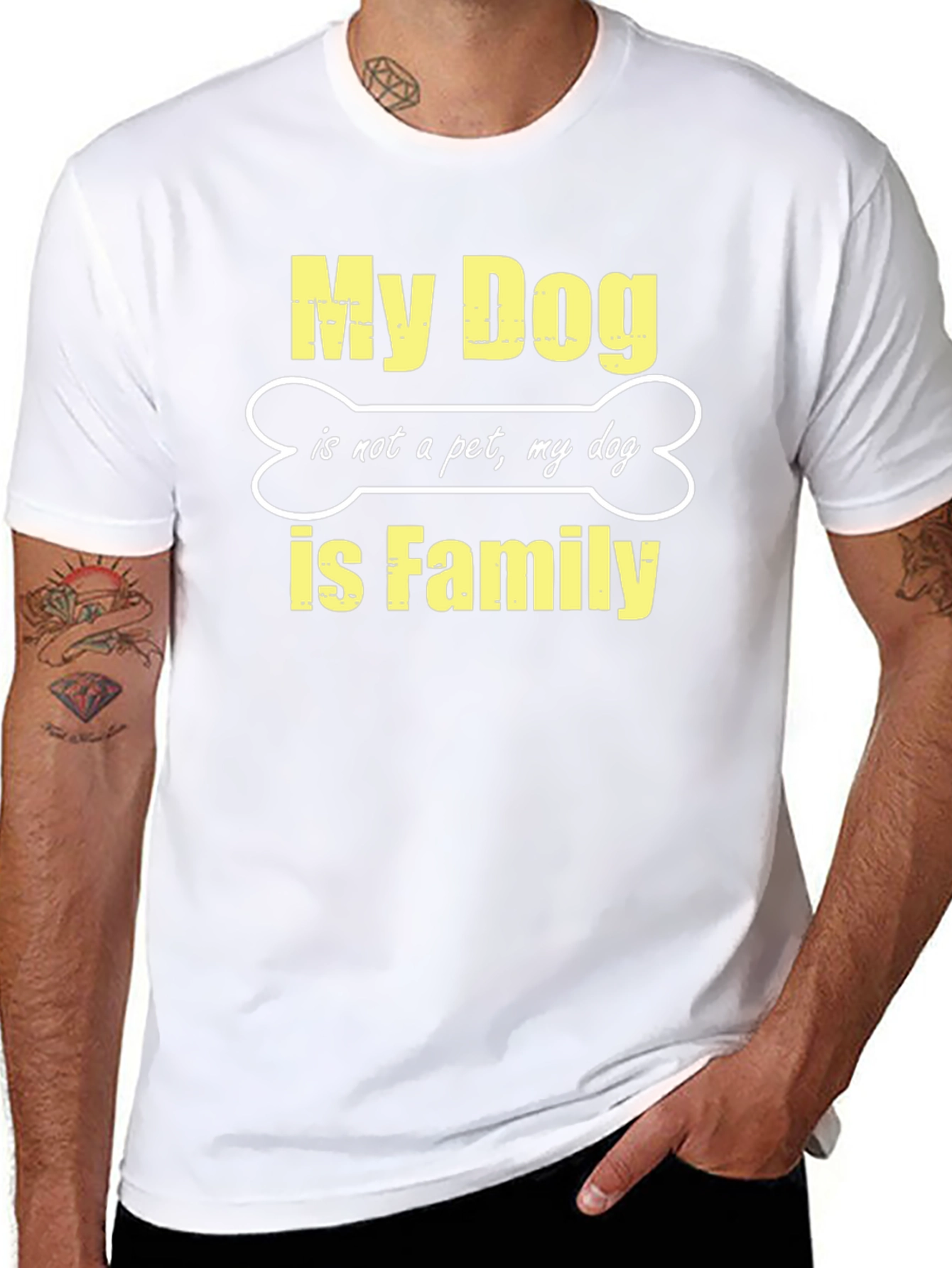My Dog is Family Black T-Shirt