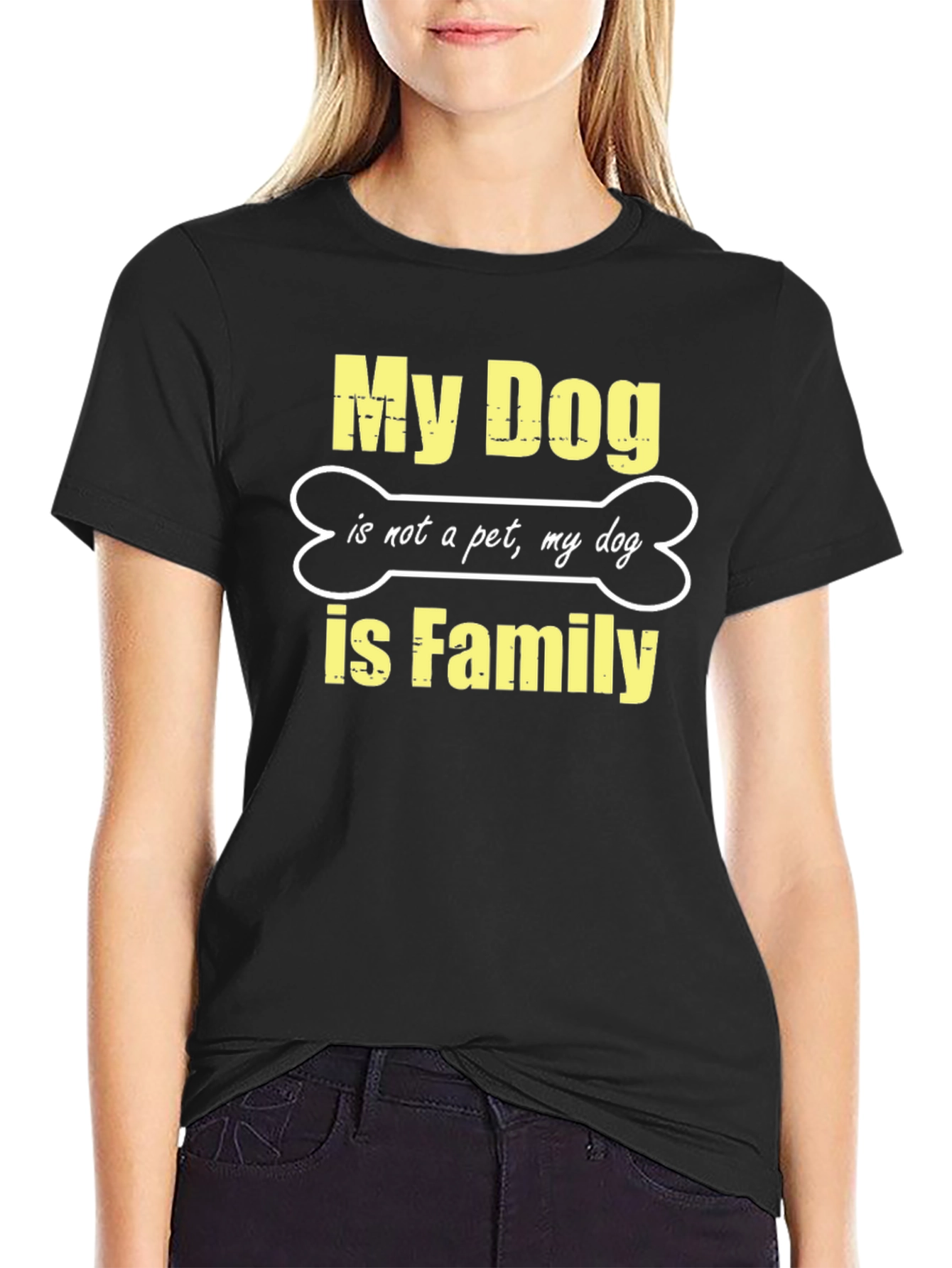 My Dog is Family Black T-Shirt