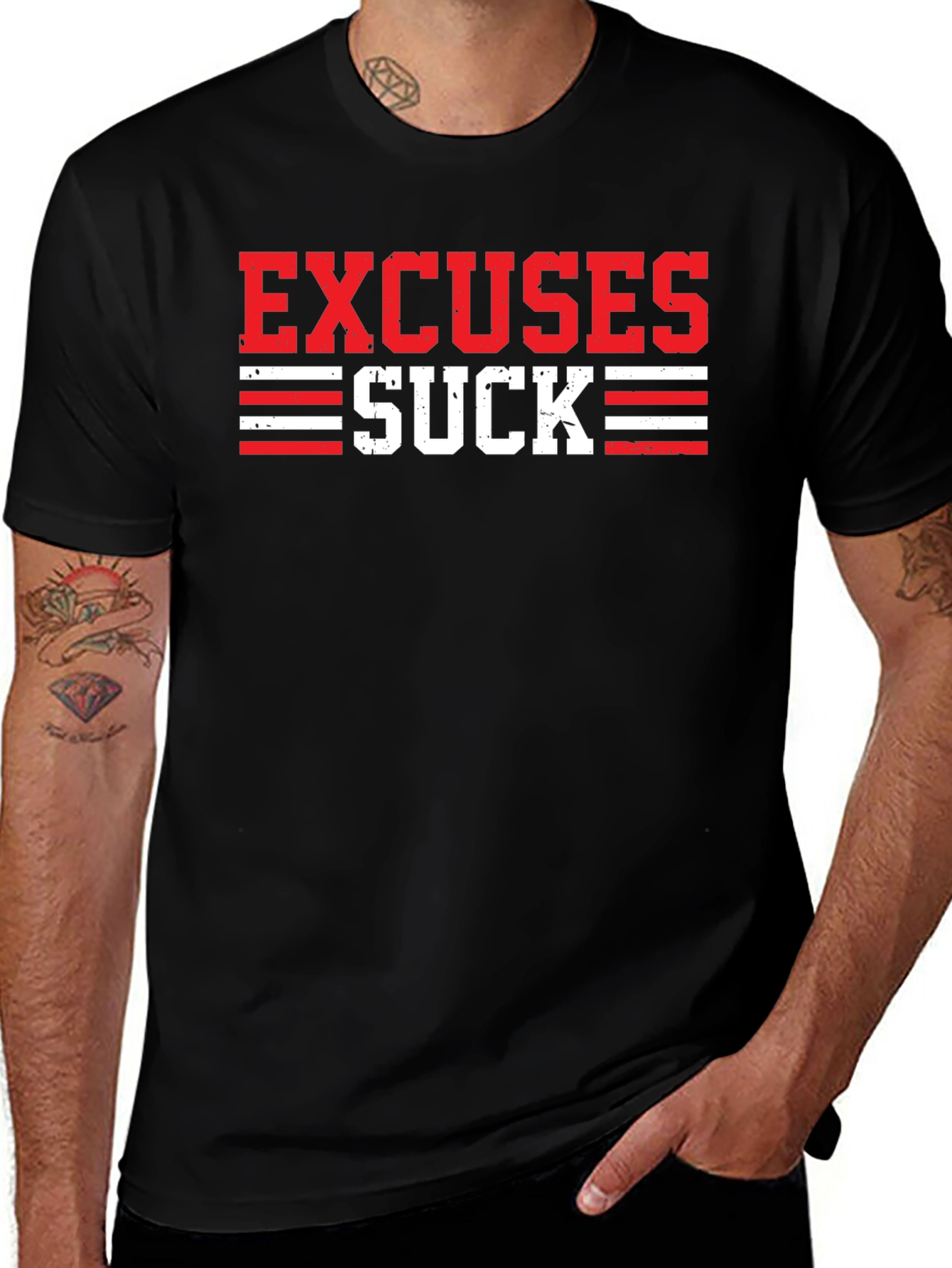 Excuses Suck Graphic T-Shirt - Motivational Tee