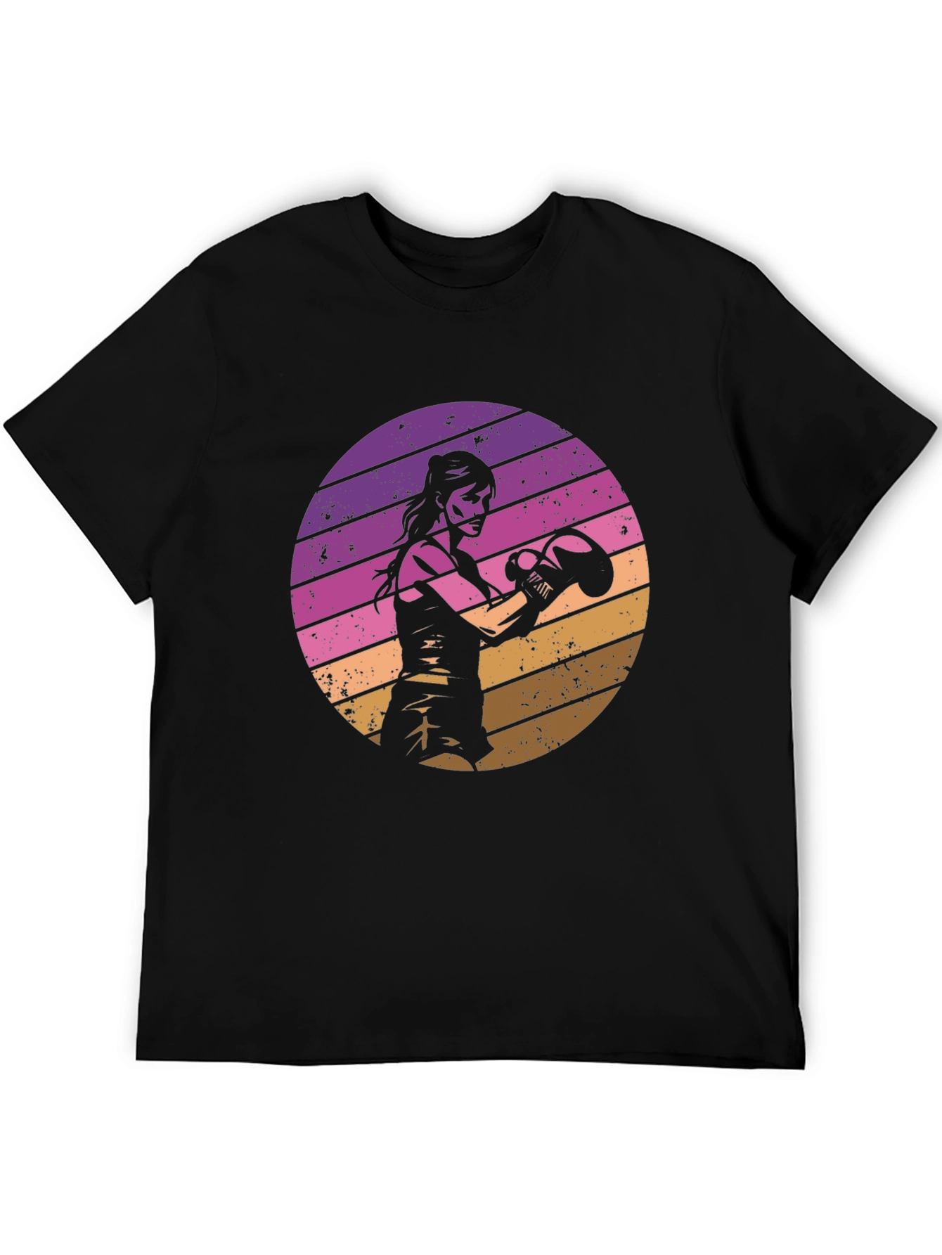 Retro Sunset Boxer T-Shirt