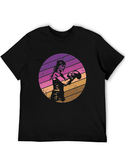 Retro Sunset Boxer T-Shirt