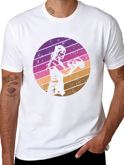 Retro Sunset Boxer T-Shirt
