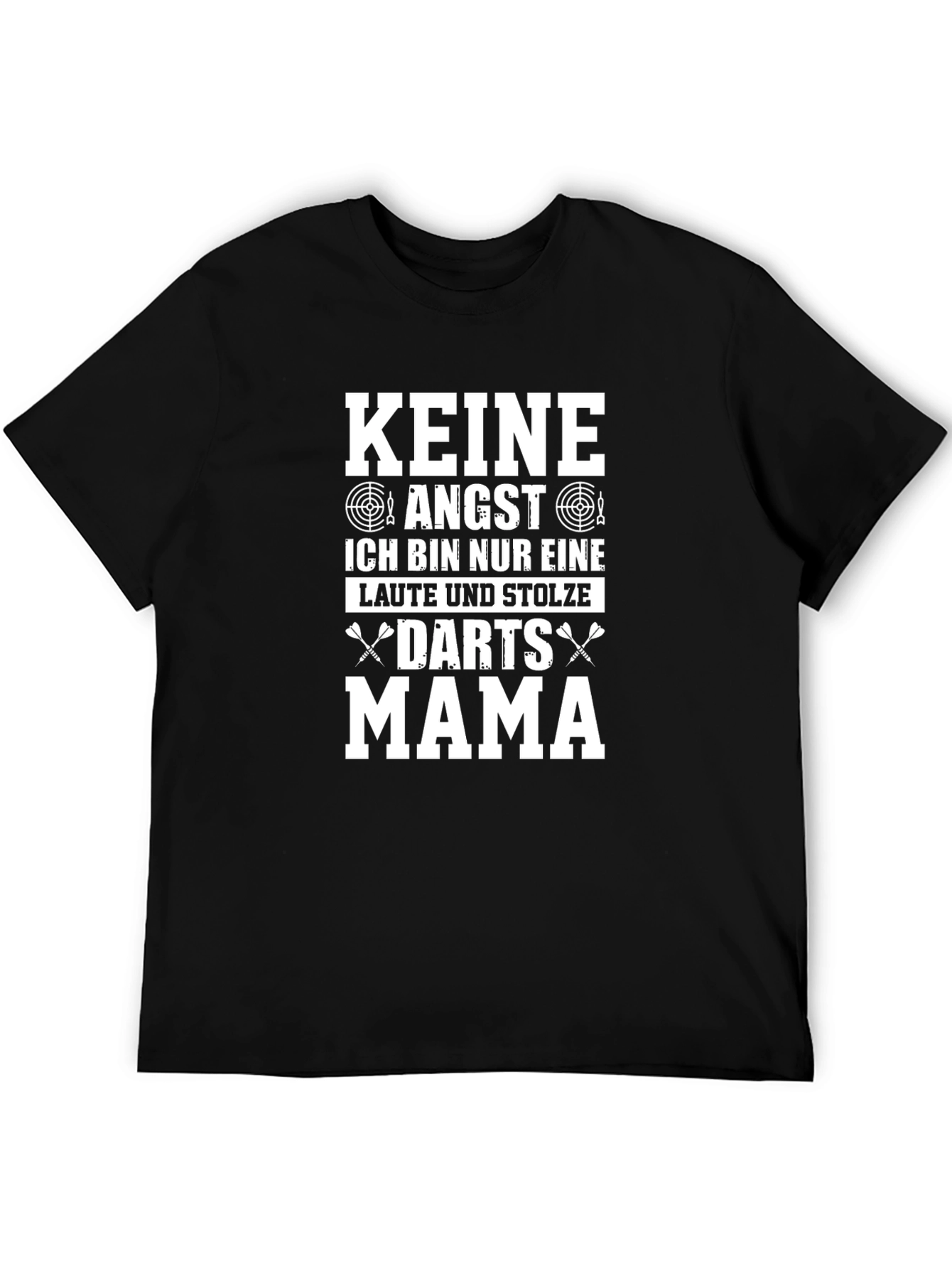 Keine Angst Darts Mama Black T-Shirt
