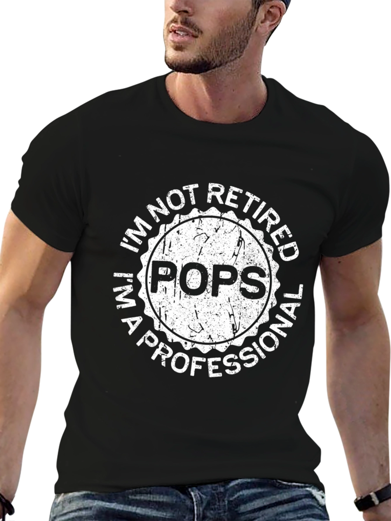 Im Not Retired Im a Professional Pops Black T-Shirt