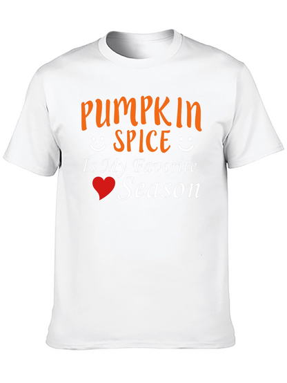 Pumpkin Spice Favorite Season Black T-Shirt