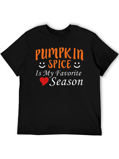 Pumpkin Spice Favorite Season Black T-Shirt