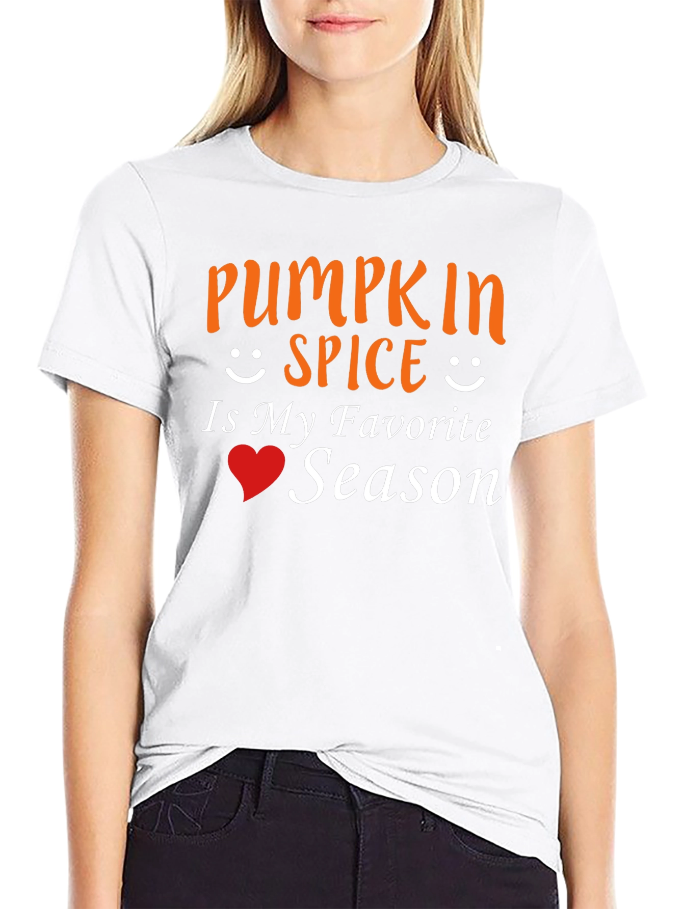 Pumpkin Spice Favorite Season Black T-Shirt