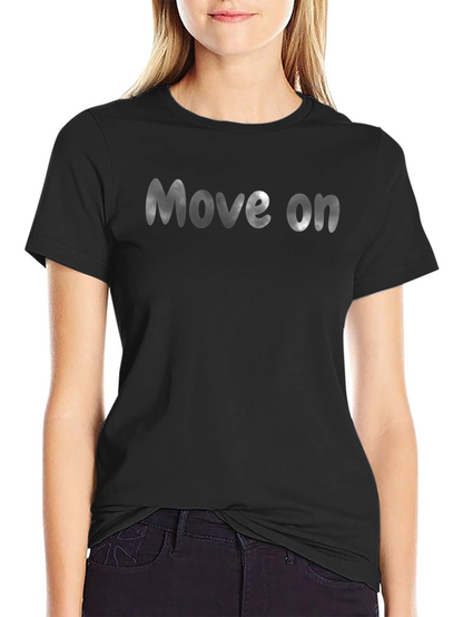 Move On Black Graphic Tee