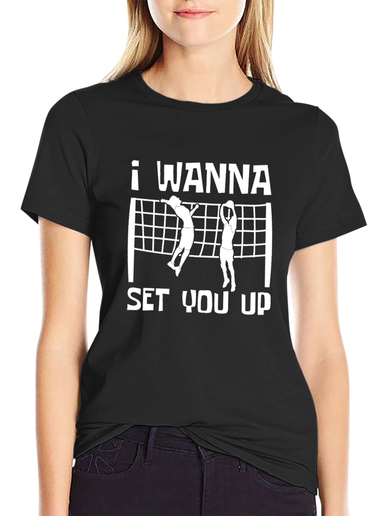 Volleyball Graphic Tee - I Wanna Set You Up