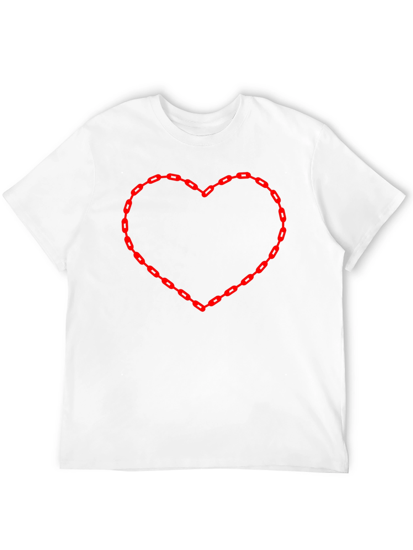 Chain Heart Graphic Tee - Bold Statement Style