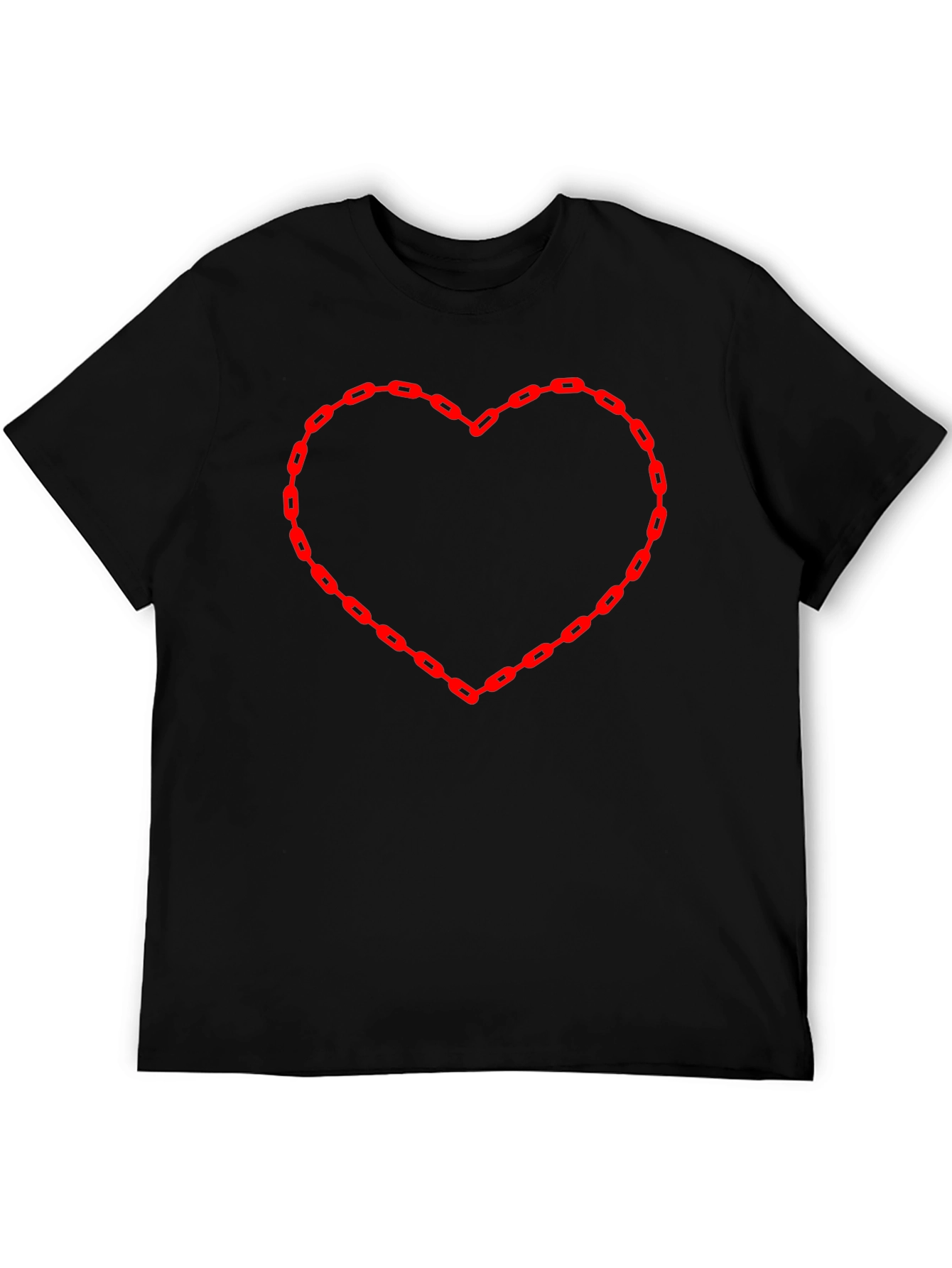 Chain Heart Graphic Tee - Bold Statement Style
