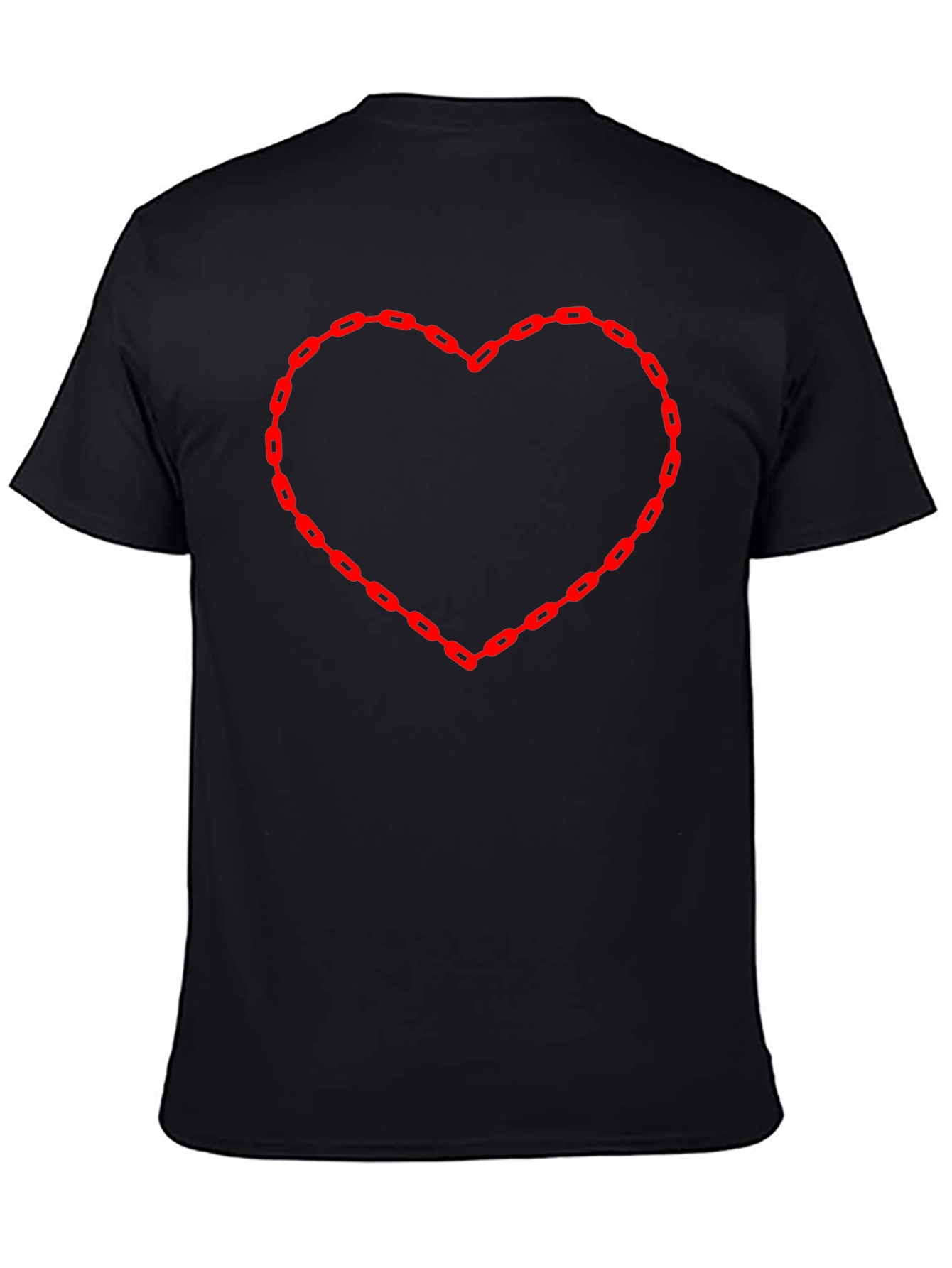 Chain Heart Graphic Tee - Bold Statement Style