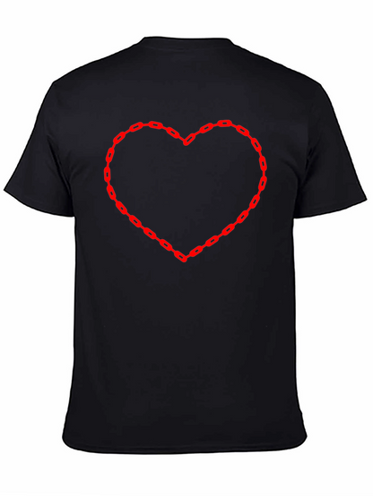 Chain Heart Graphic Tee - Bold Statement Style