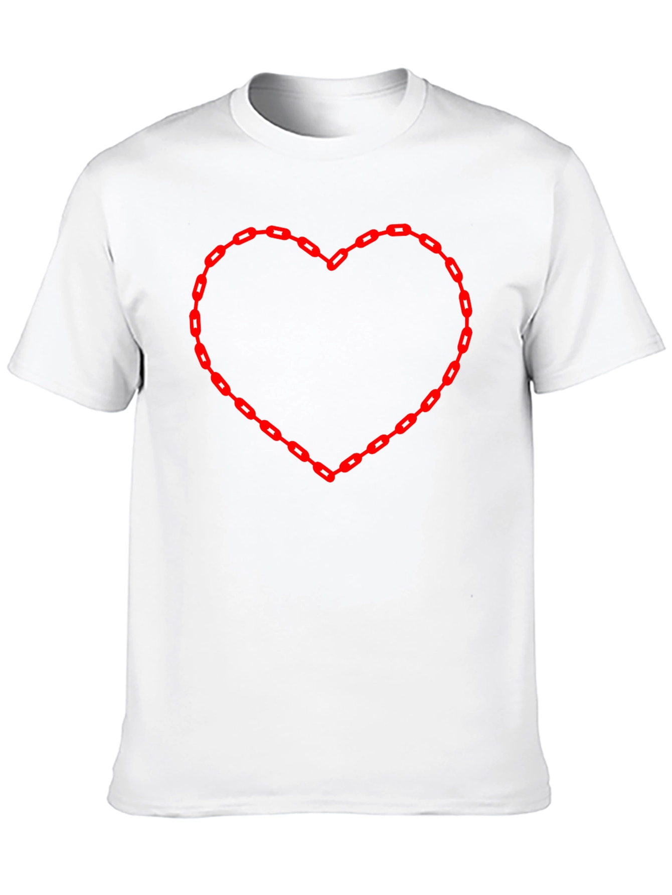 Chain Heart Graphic Tee - Bold Statement Style
