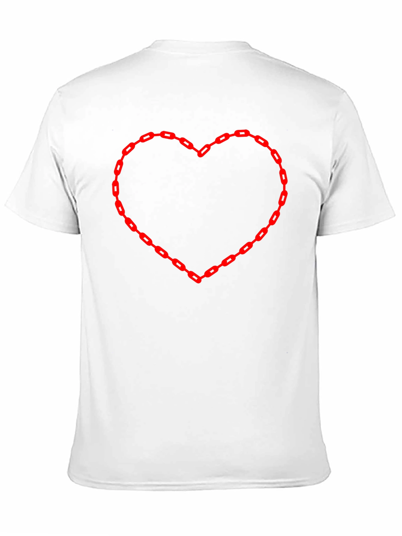 Chain Heart Graphic Tee - Bold Statement Style