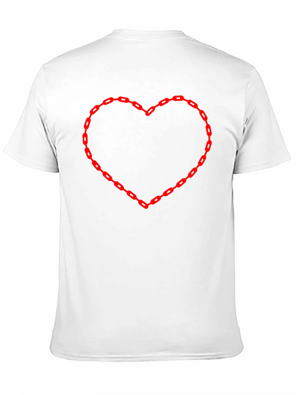 Chain Heart Graphic Tee - Bold Statement Style