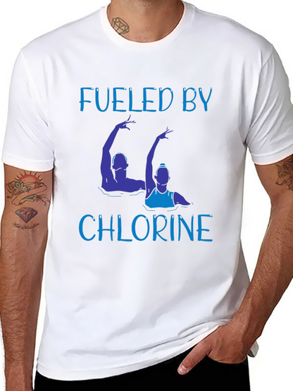 Fueled By Chlorine T-Shirt - Synchronized Swimming Tee