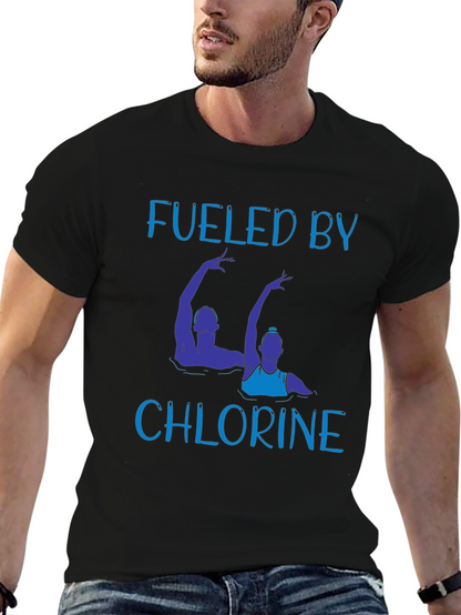 Fueled By Chlorine T-Shirt - Synchronized Swimming Tee
