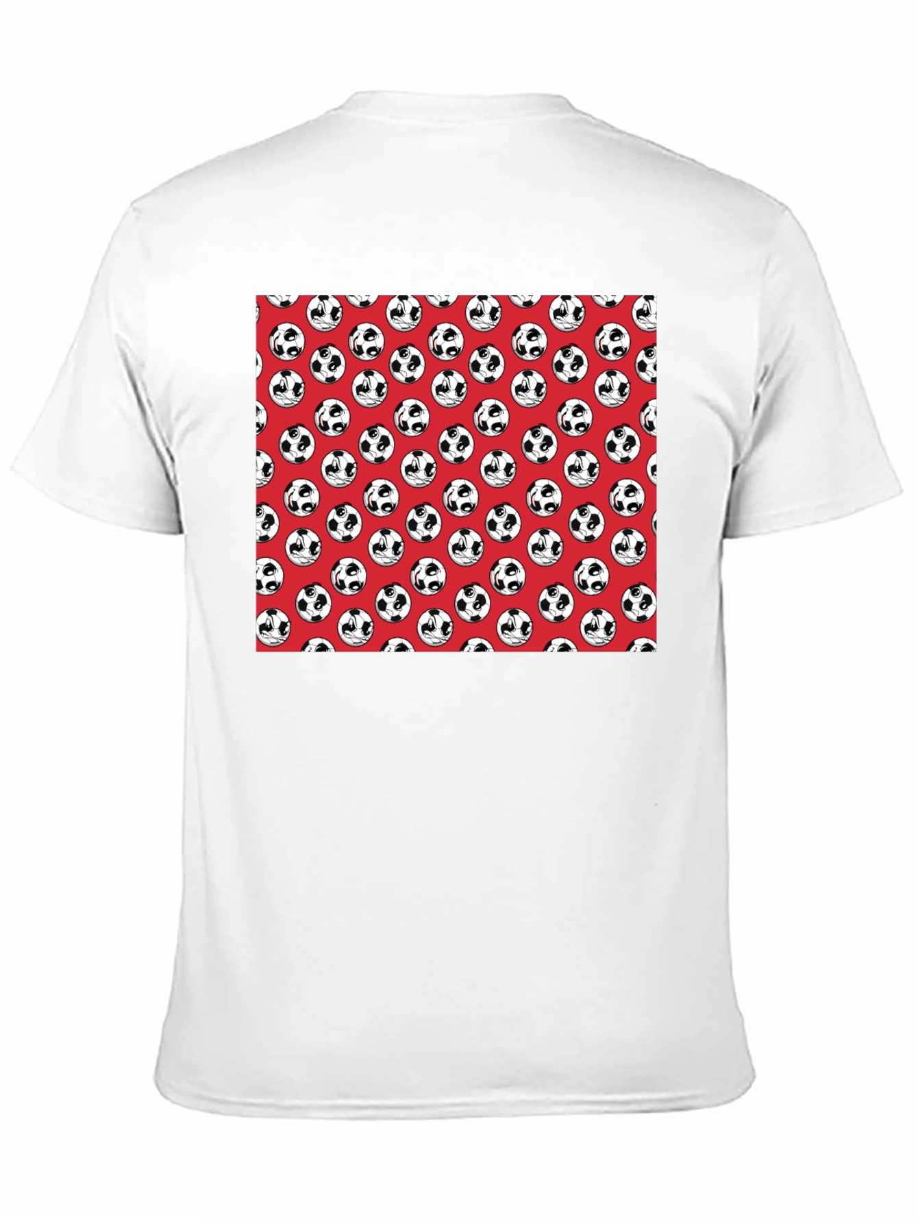 Panda Soccer Ball Pattern Mens Black T-Shirt