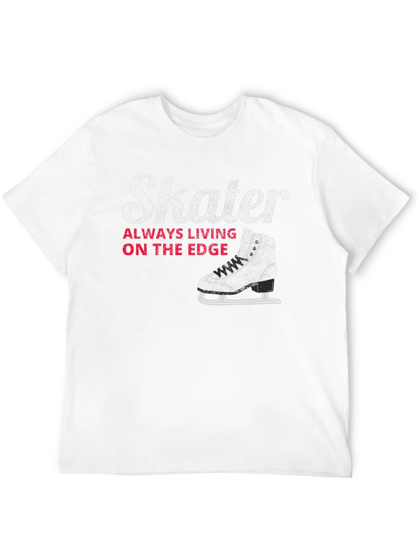 Skater Always Living on the Edge Black T-Shirt