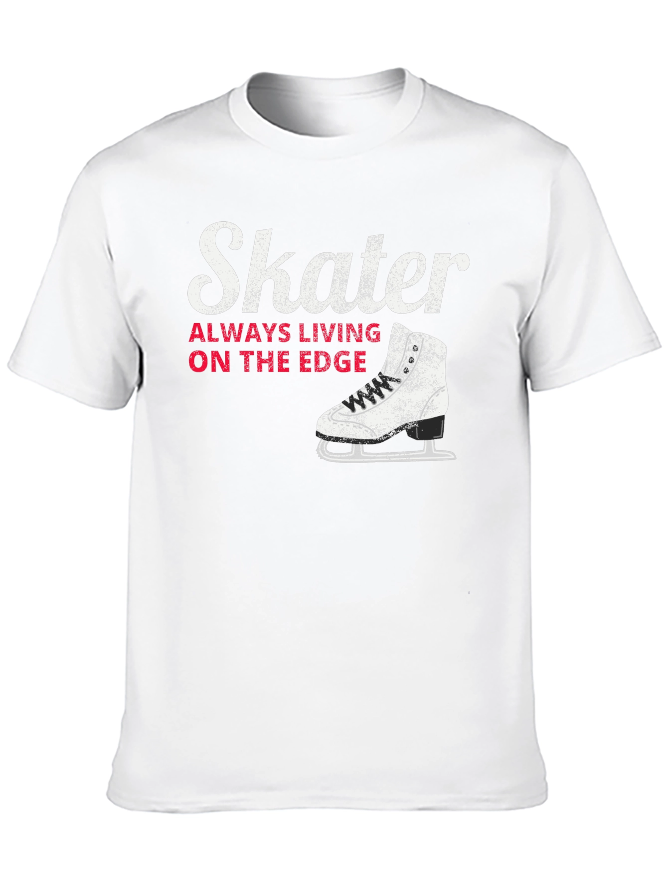 Skater Always Living on the Edge Black T-Shirt