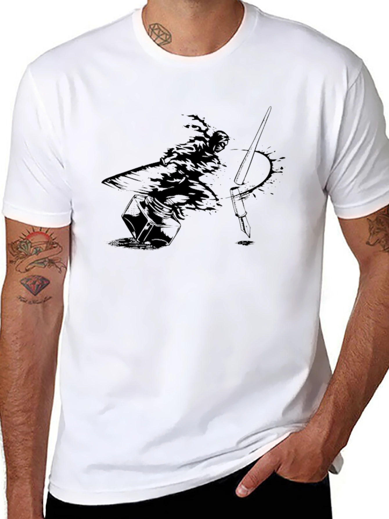 Ink Warrior Graphic Tee - Black