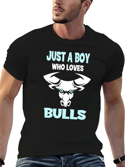 Just A Boy Who Loves Bulls T-Shirt