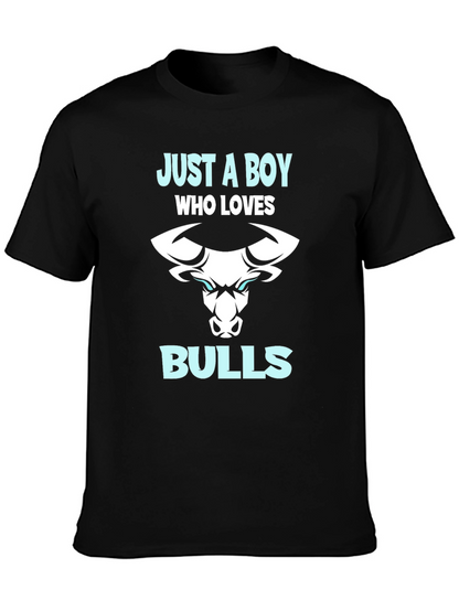Just A Boy Who Loves Bulls T-Shirt