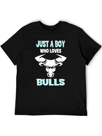 Just A Boy Who Loves Bulls T-Shirt