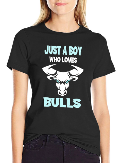 Just A Boy Who Loves Bulls T-Shirt
