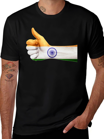 India Flag Thumbs Up Graphic Tee