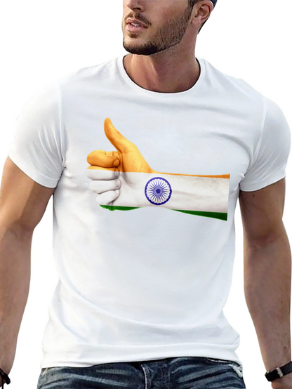 India Flag Thumbs Up Graphic Tee