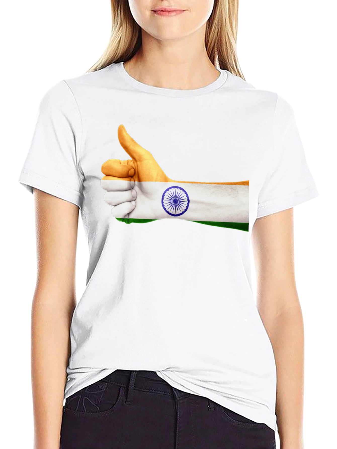 India Flag Thumbs Up Graphic Tee