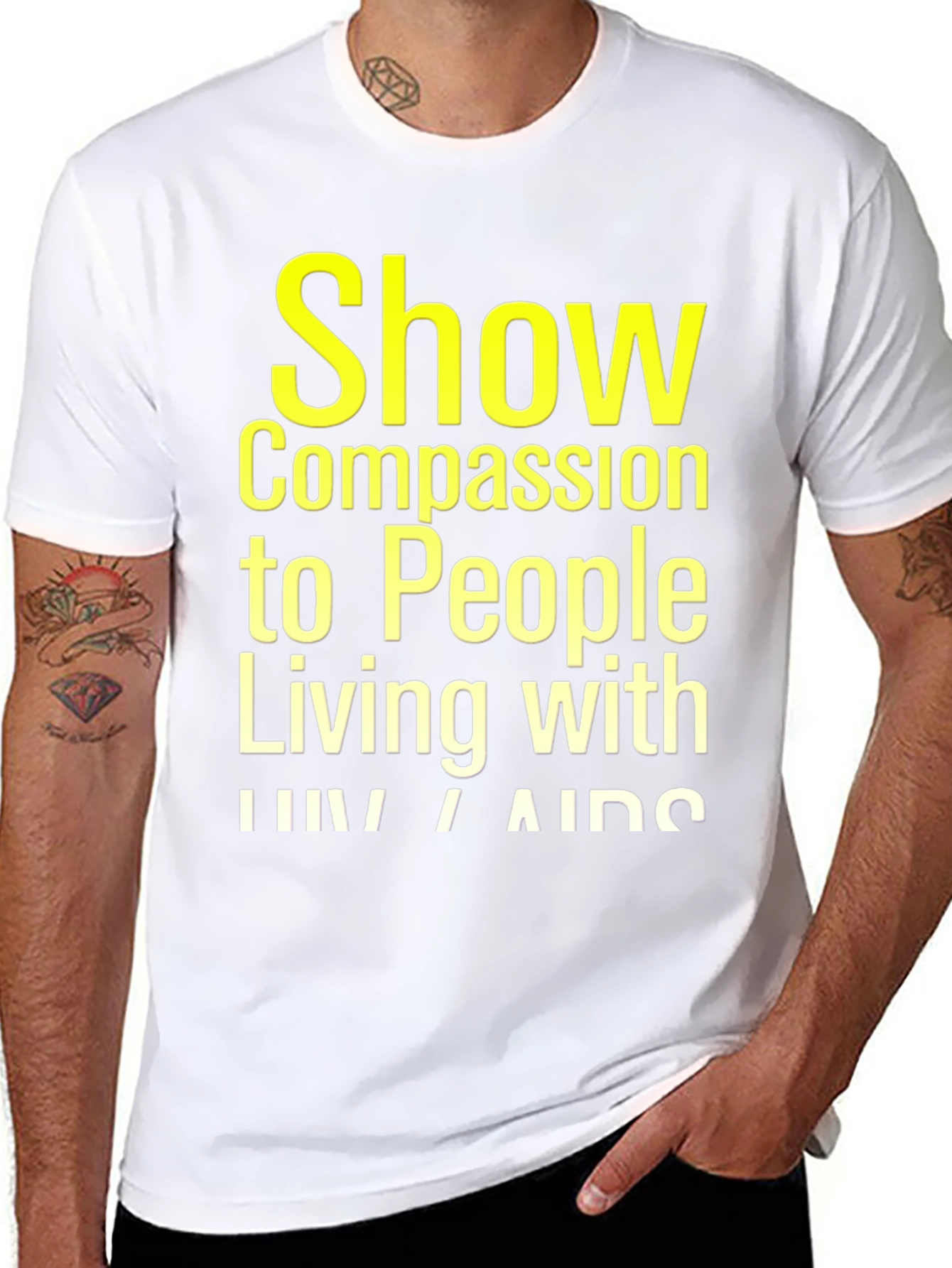 Compassion HIV/AIDS Awareness Black T-Shirt