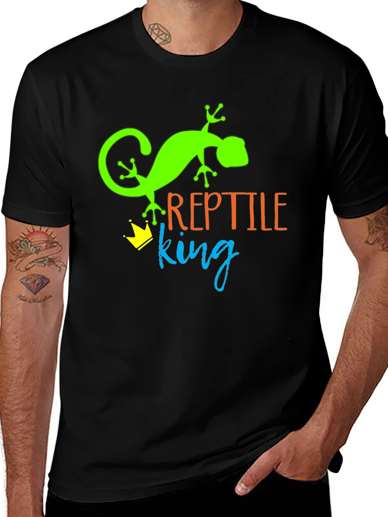 Reptile King T-Shirt - Green Lizard Tee