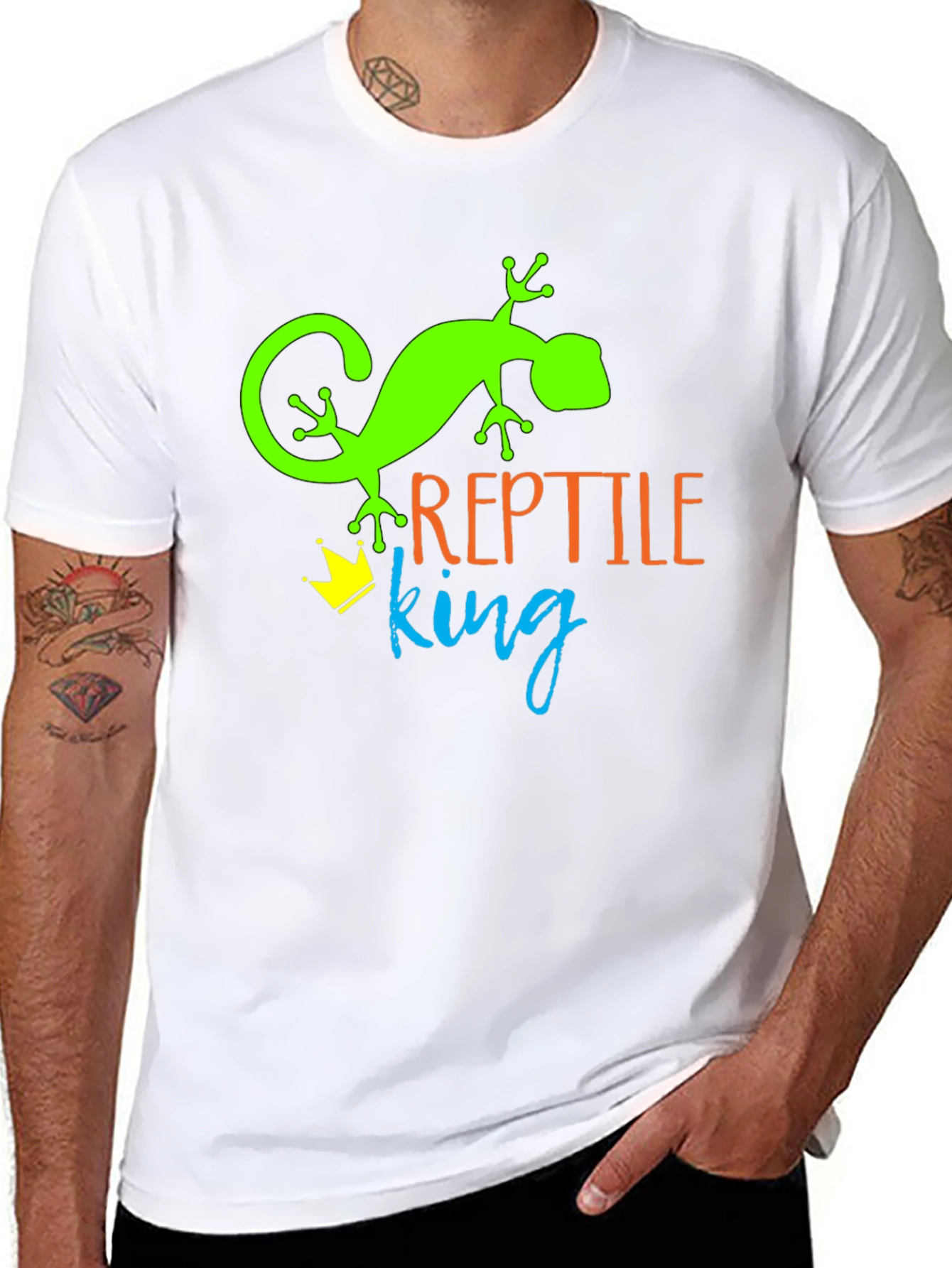 Reptile King T-Shirt - Green Lizard Tee