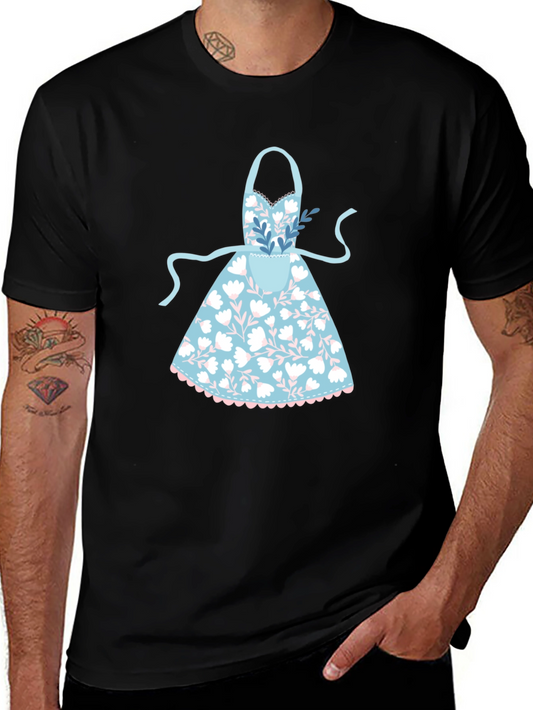 Floral Apron Graphic Tee - Stylish & Unique Design